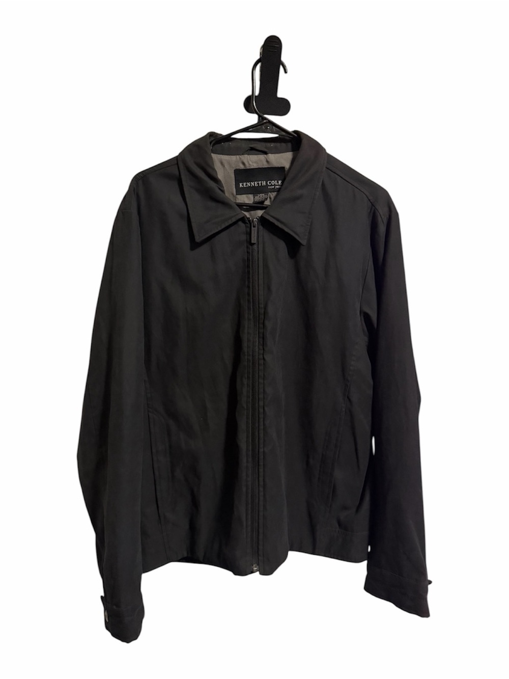 Kenneth Cole Reaction Mens Bomber Jacket Black L